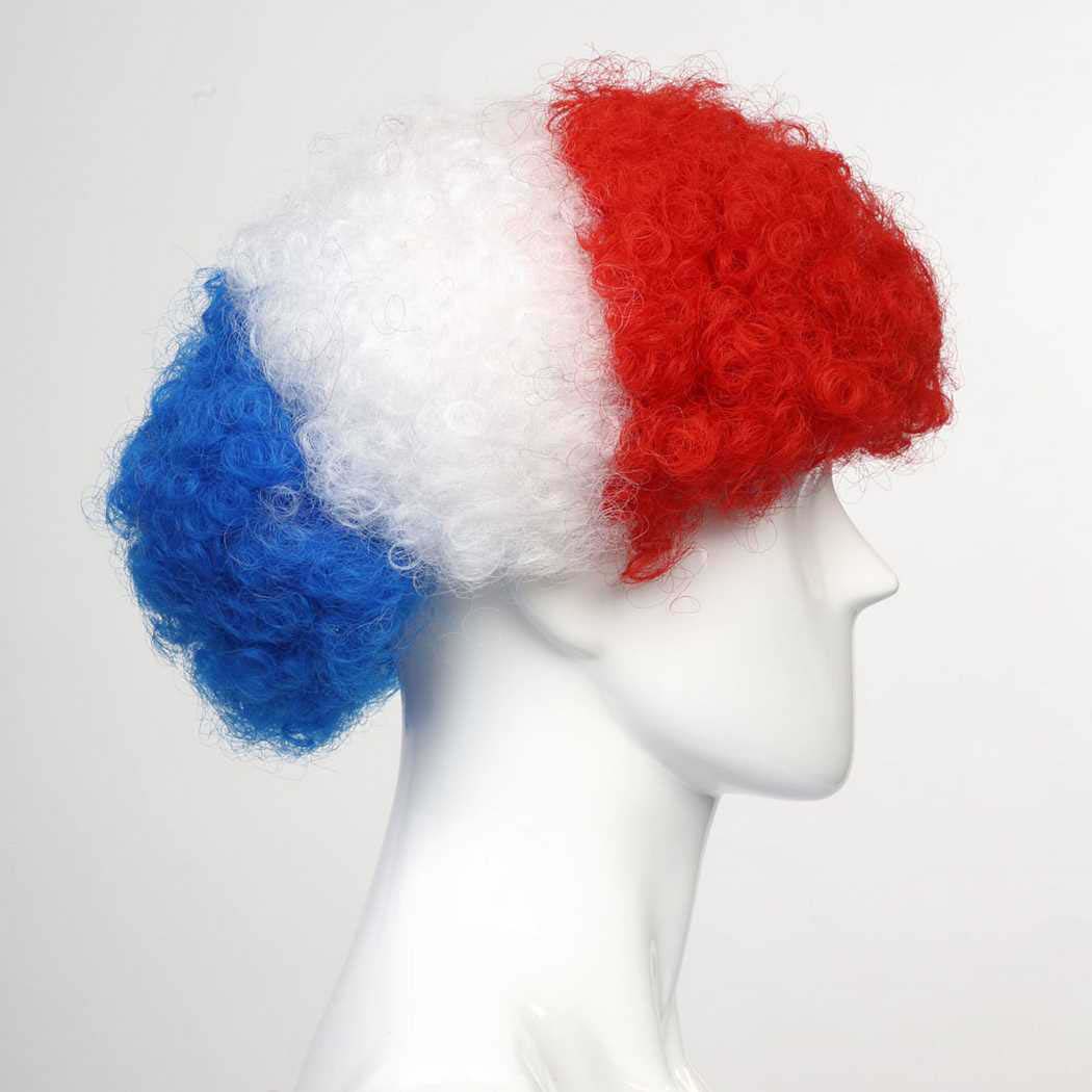 flagwigs, football wigs, fan wigs, afro wigs, mullet wigs, bob wigs, euro wigs,  premier league wigs,Holland Afro Wig 
