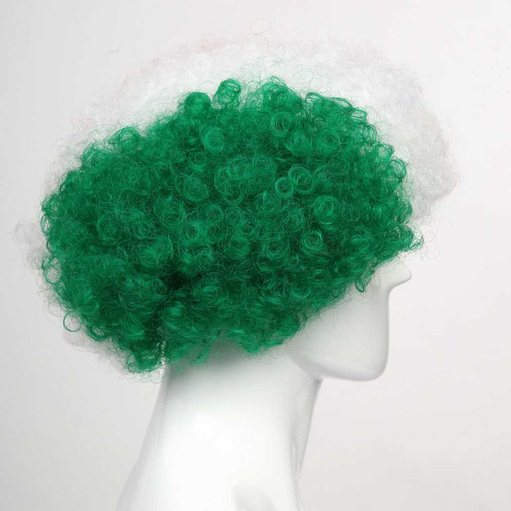 flagwigs, football wigs, fan wigs, afro wigs, mullet wigs, bob wigs, euro wigs,  premier league wigs,Italy Afro Wig 