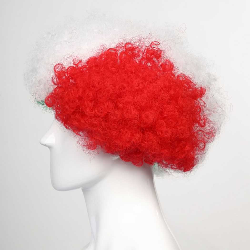 flagwigs, football wigs, fan wigs, afro wigs, mullet wigs, bob wigs, euro wigs,  premier league wigs,Italy Afro Wig 