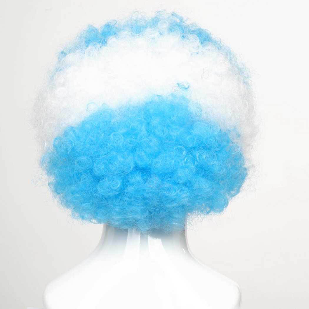 flagwigs, football wigs, fan wigs, afro wigs, mullet wigs, bob wigs, euro wigs,  premier league wigs,Argentina Afro Wig 