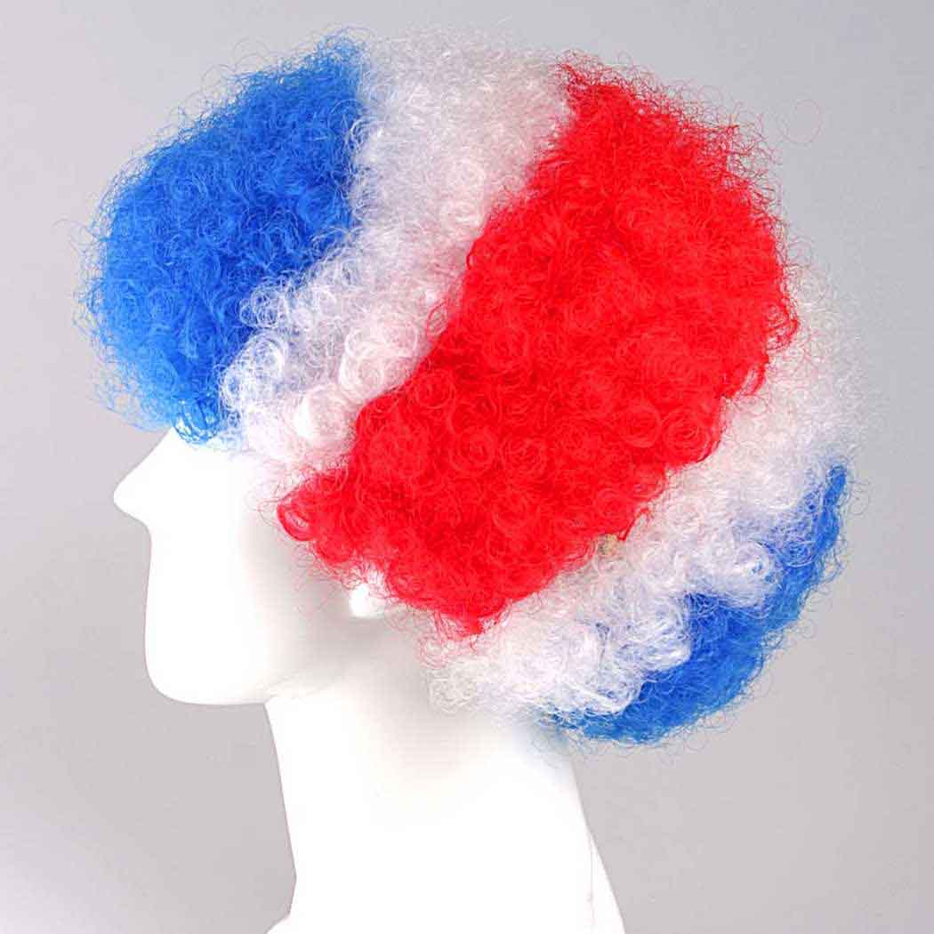 flagwigs, football wigs, fan wigs, afro wigs, mullet wigs, bob wigs, euro wigs,  premier league wigs,Costa Rica Afro Wig