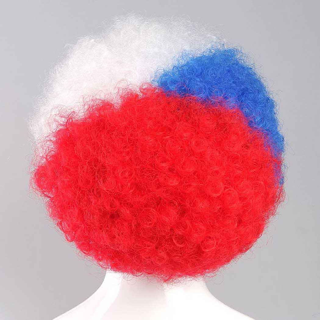 flagwigs, football wigs, fan wigs, afro wigs, mullet wigs, bob wigs, euro wigs,  premier league wigs,Chile Afro Wig