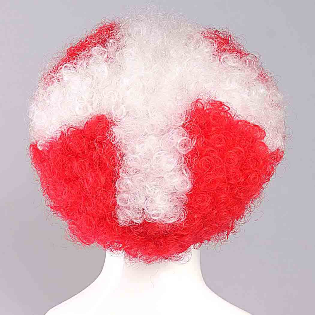 flagwigs, football wigs, fan wigs, afro wigs, mullet wigs, bob wigs, euro wigs,  premier league wigs,Switzerland Afro Wig