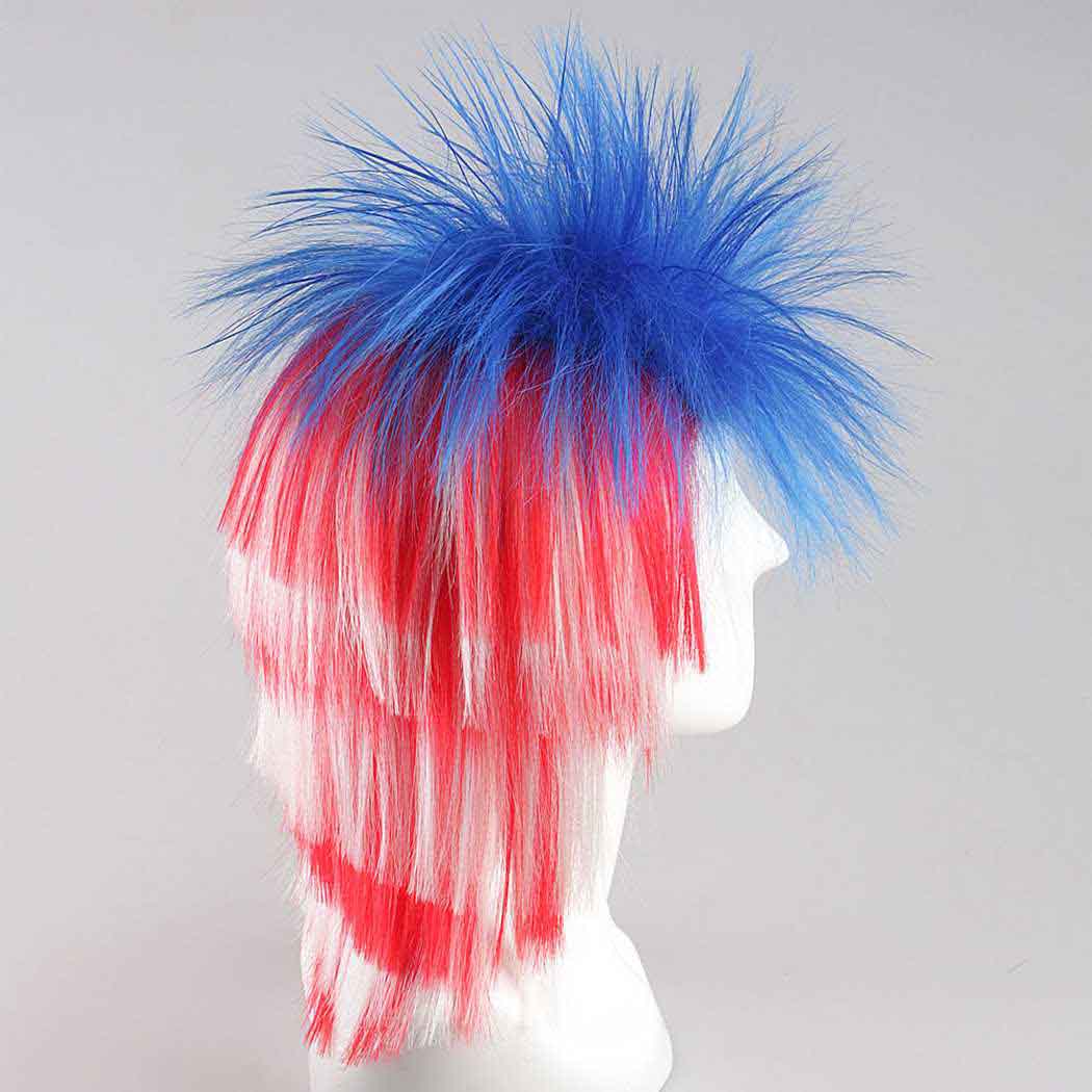 flagwigs, football wigs, fan wigs, afro wigs, mullet wigs, bob wigs, euro wigs,  premier league wigs,United States Mullet Wig