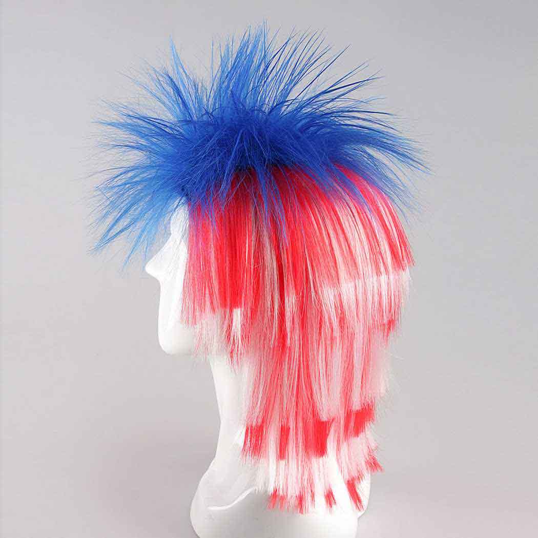 flagwigs, football wigs, fan wigs, afro wigs, mullet wigs, bob wigs, euro wigs,  premier league wigs,United States Mullet Wig