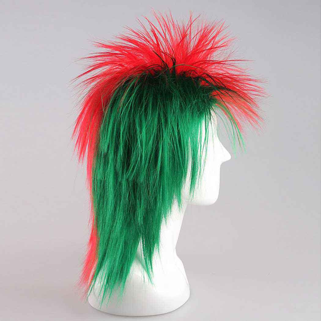 flagwigs, football wigs, fan wigs, afro wigs, mullet wigs, bob wigs, euro wigs,  premier league wigs,Portugal Mullet Wig