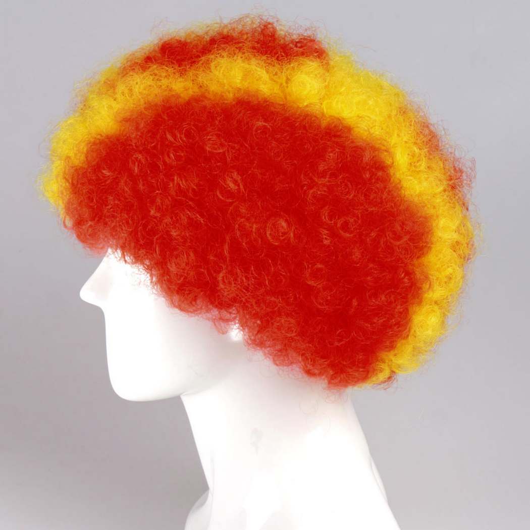flagwigs, football wigs, fan wigs, afro wigs, mullet wigs, bob wigs, euro wigs,  premier league wigs,Arsenal Afro Wig