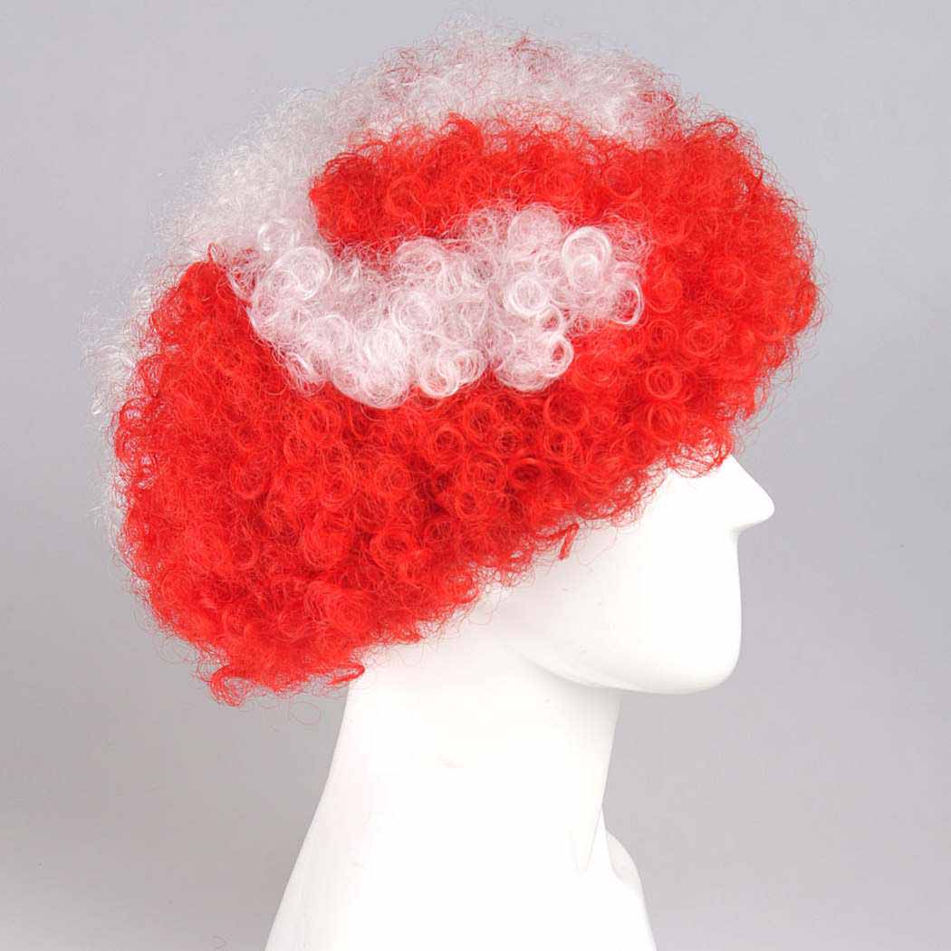 flagwigs, football wigs, fan wigs, afro wigs, mullet wigs, bob wigs, euro wigs,  premier league wigs,Manchester United Afro Wig