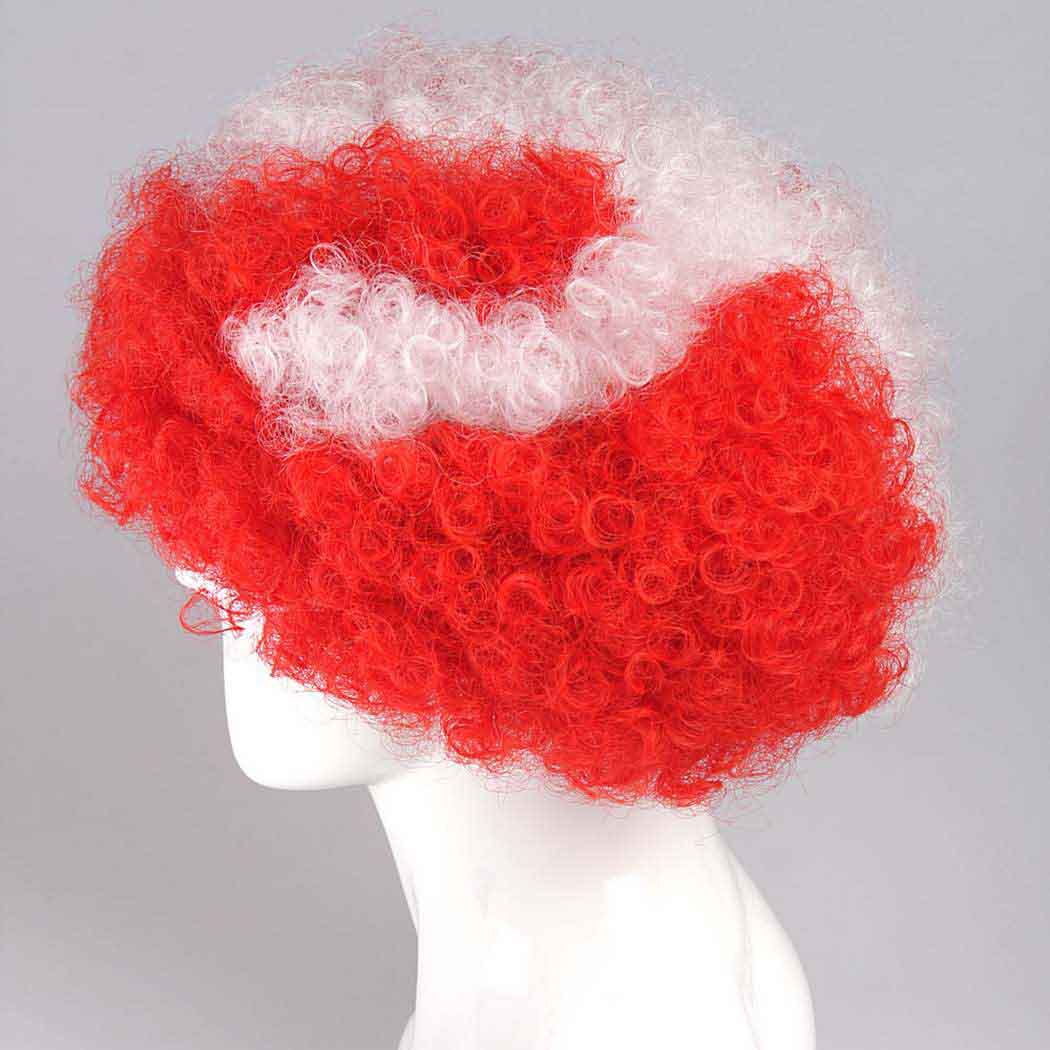 flagwigs, football wigs, fan wigs, afro wigs, mullet wigs, bob wigs, euro wigs,  premier league wigs,Manchester United Afro Wig