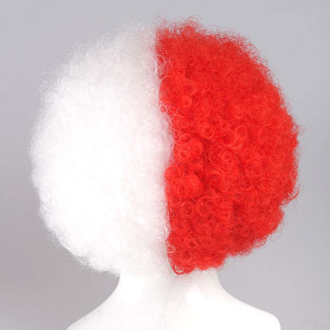 flagwigs, football wigs, fan wigs, afro wigs, mullet wigs, bob wigs, euro wigs,  premier league wigs,Stoke City Afro Wig