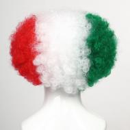 flagwigs, football wigs, fan wigs, afro wigs, mullet wigs, bob wigs, euro wigs,  premier league wigs,Italy Afro Wig 