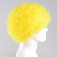 flagwigs, football wigs, fan wigs, afro wigs, mullet wigs, bob wigs, euro wigs,  premier league wigs,Yellow Afro Wig