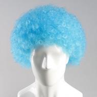 flagwigs, football wigs, fan wigs, afro wigs, mullet wigs, bob wigs, euro wigs,  premier league wigs,Light Blue Afro Wig